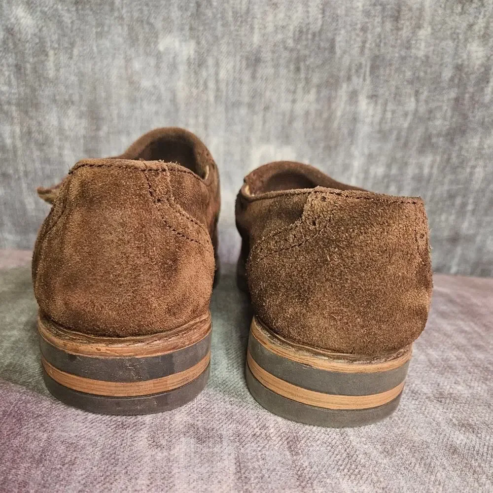 Ann Taylor Brown Suede Kiltie Loafers - Picture 6 of 7